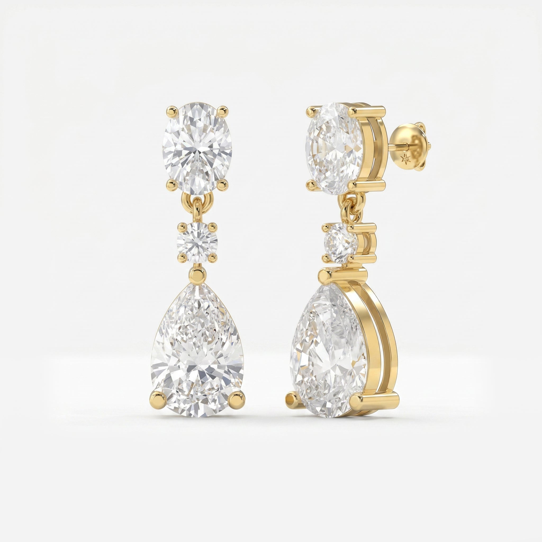 Elegant Diamond Drop Dangle Earring
