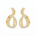 Elegant Pavé Round Diamond Infinity Style Fashion Earrings