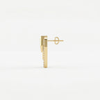 Modern Pavé Geometric Triangle Diamond Fashion Earrings