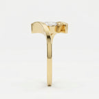 Contemporary Twisted Bypass Diamond Ring