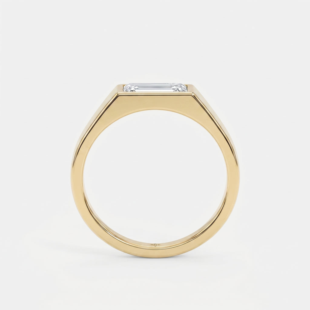 Haiden Bezel Setting Baguette Diamond Solitaire Ring