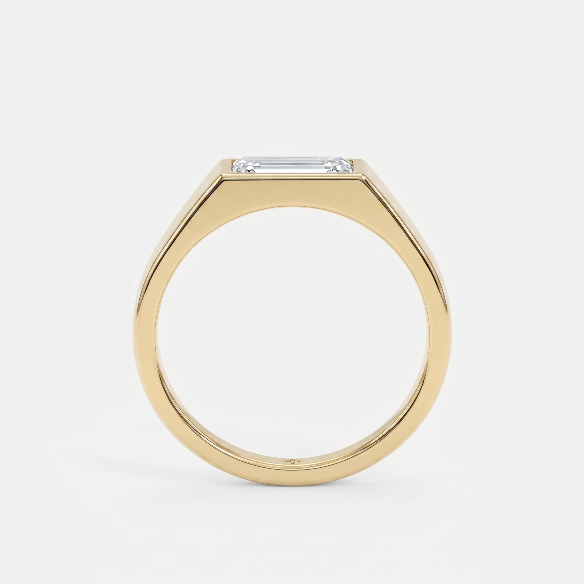 Haiden Bezel Setting Baguette Diamond Solitaire Ring
