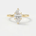 Noble Flow Marquise Hidden Halo Lab Diamond Engagement Ring