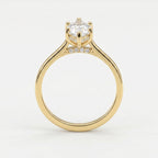 Noble Flow Marquise Hidden Halo Lab Diamond Engagement Ring