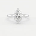 Noble Flow Marquise Hidden Halo Lab Diamond Engagement Ring