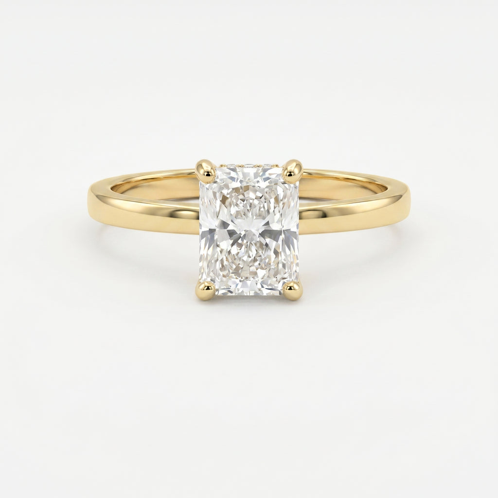 Luster Veil Radiant Hidden Halo Ring