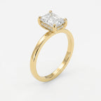 Luster Veil Radiant Hidden Halo Ring