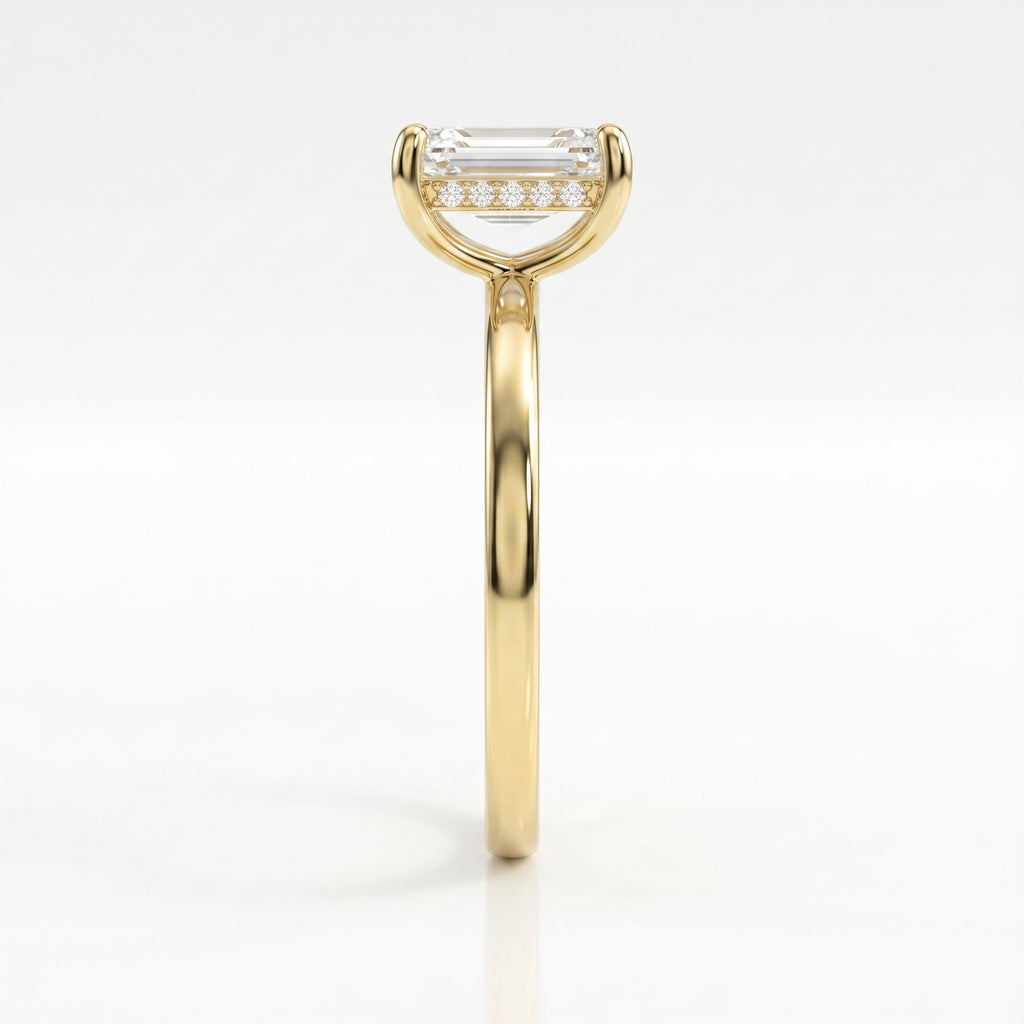 Luster Veil Radiant Hidden Halo Ring