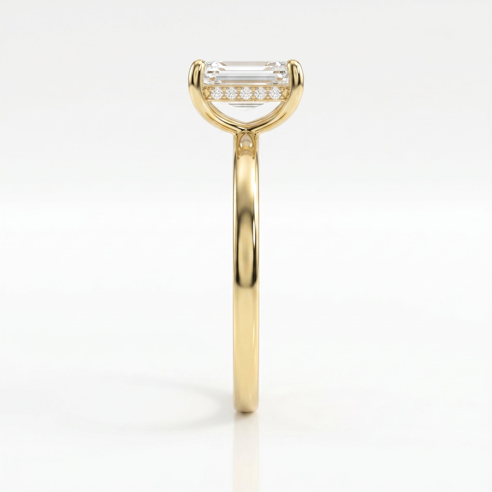 Luster Veil Radiant Hidden Halo Ring