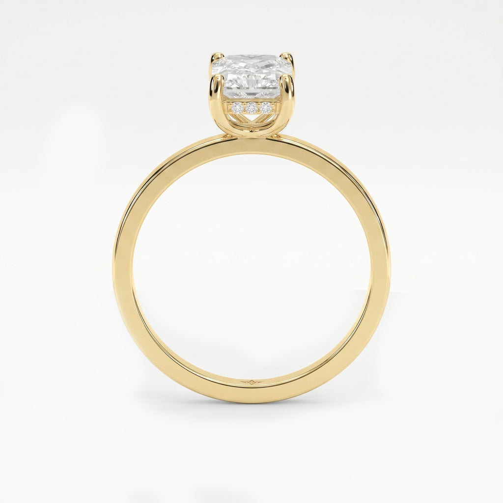 Luster Veil Radiant Hidden Halo Ring