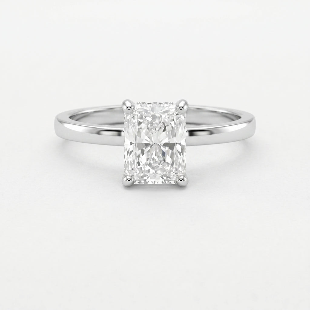 Luster Veil Radiant Hidden Halo Ring