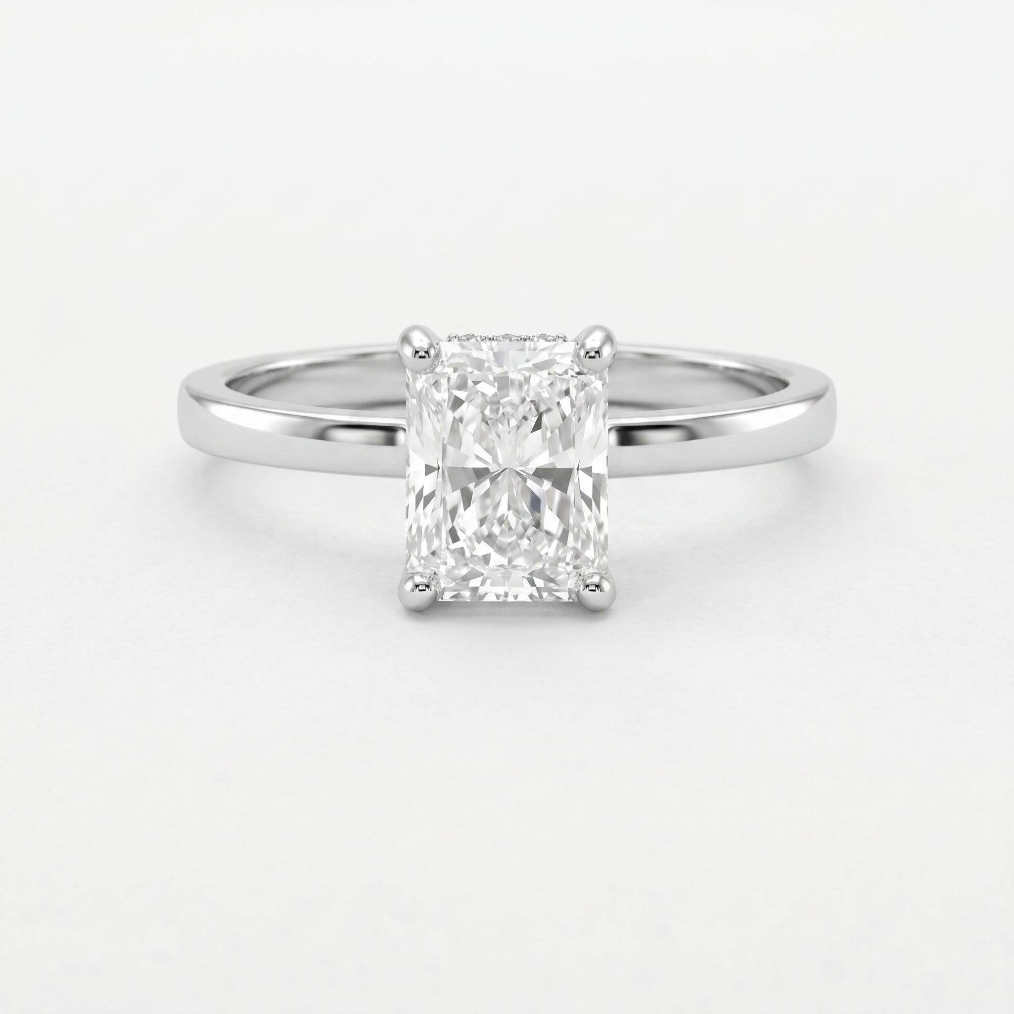 Luster Veil Radiant Hidden Halo Ring