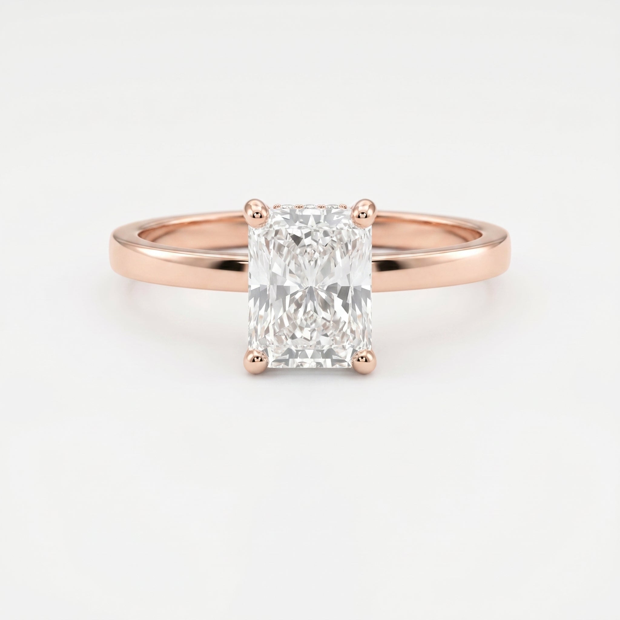 Luster Veil Radiant Hidden Halo Ring