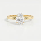 Vellore Aura Oval Hidden Halo Ring