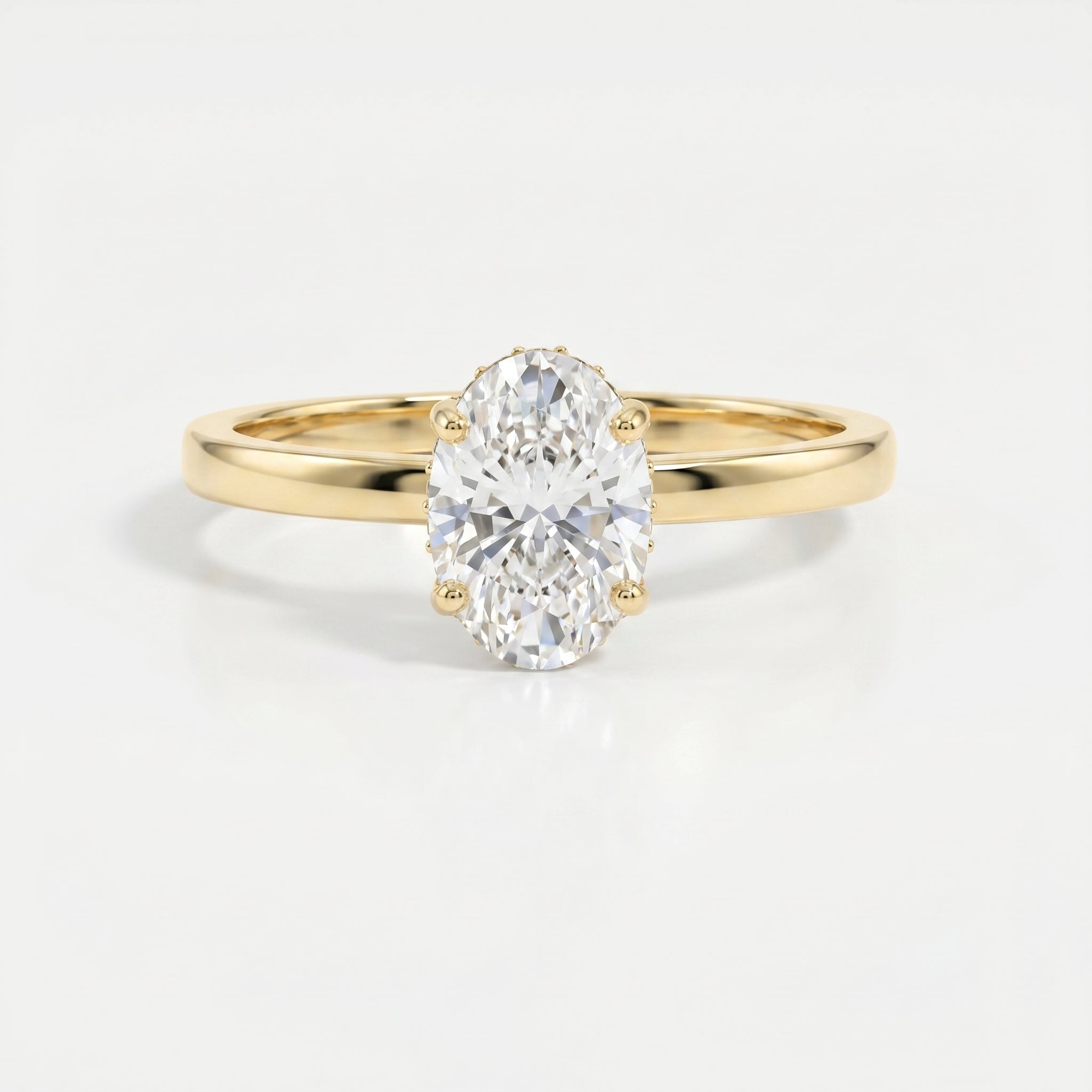 Vellore Aura Oval Hidden Halo Ring