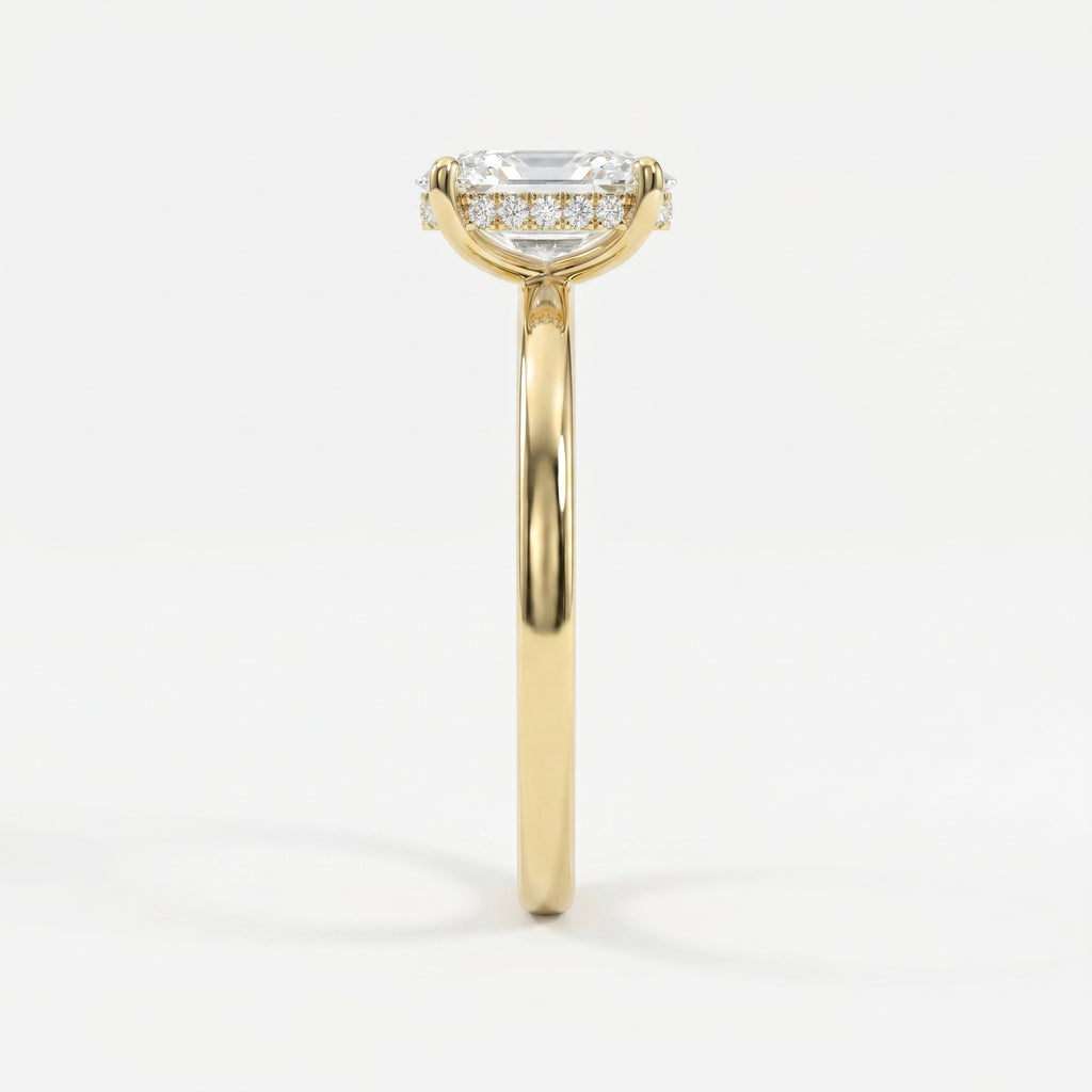 Vellore Aura Oval Hidden Halo Ring