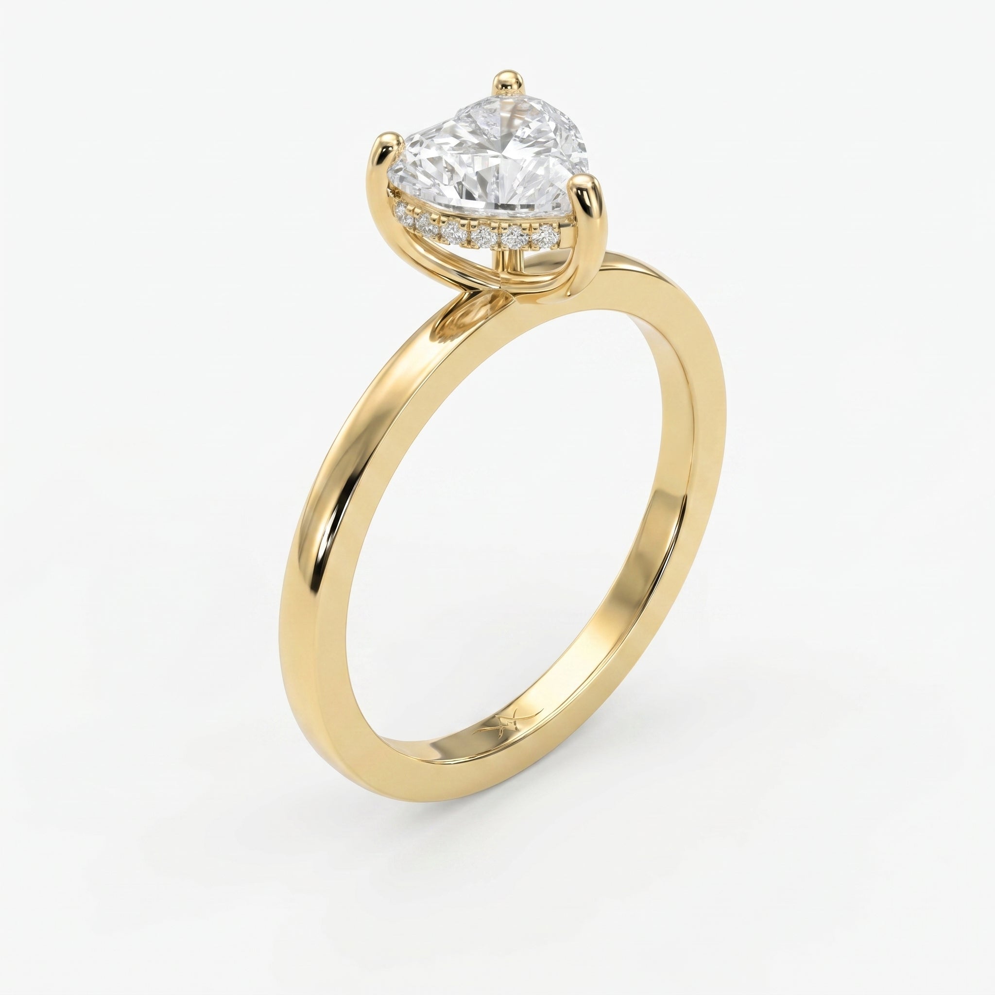 Amour Whisper Heart Hidden Halo Ring