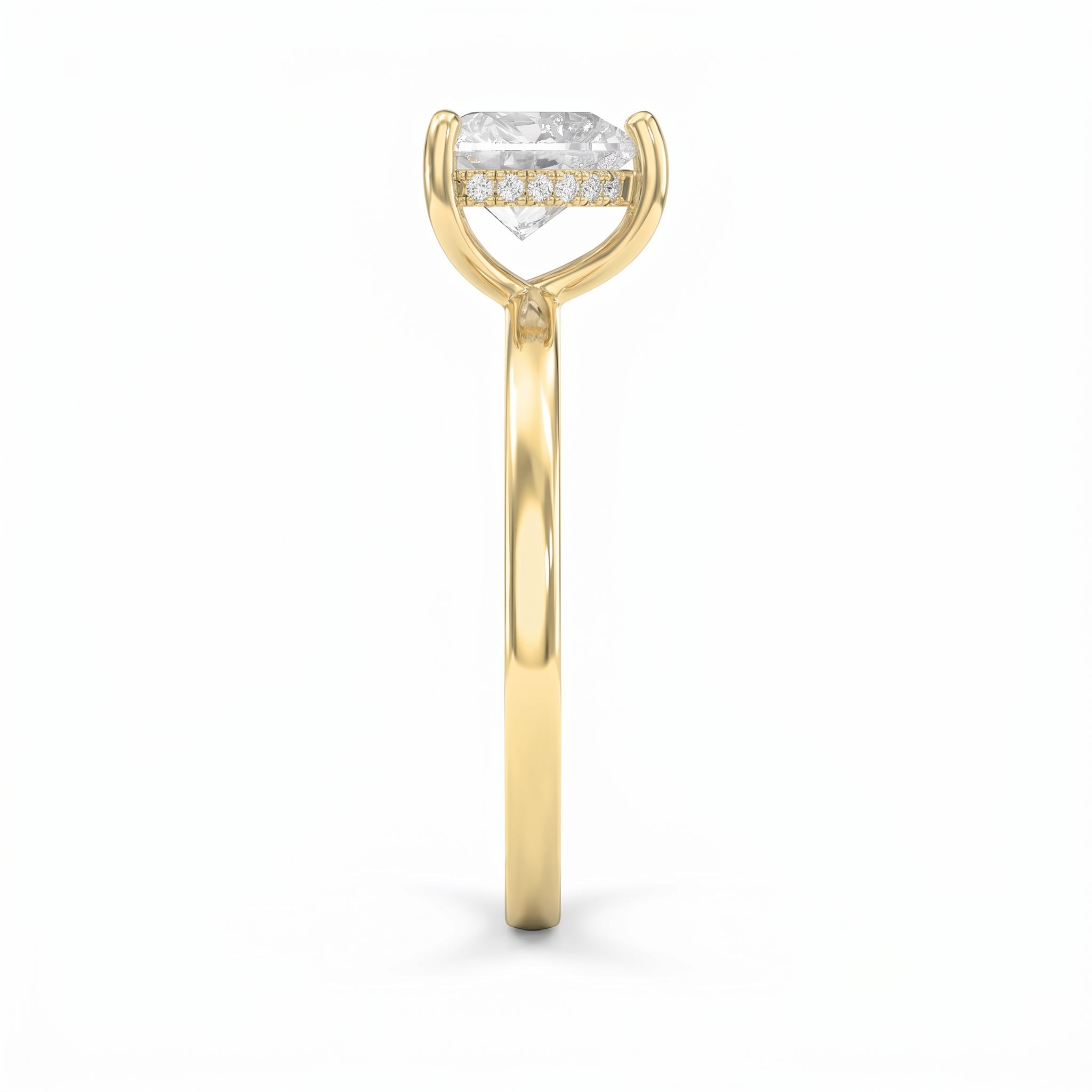 Amour Whisper Heart Hidden Halo Ring