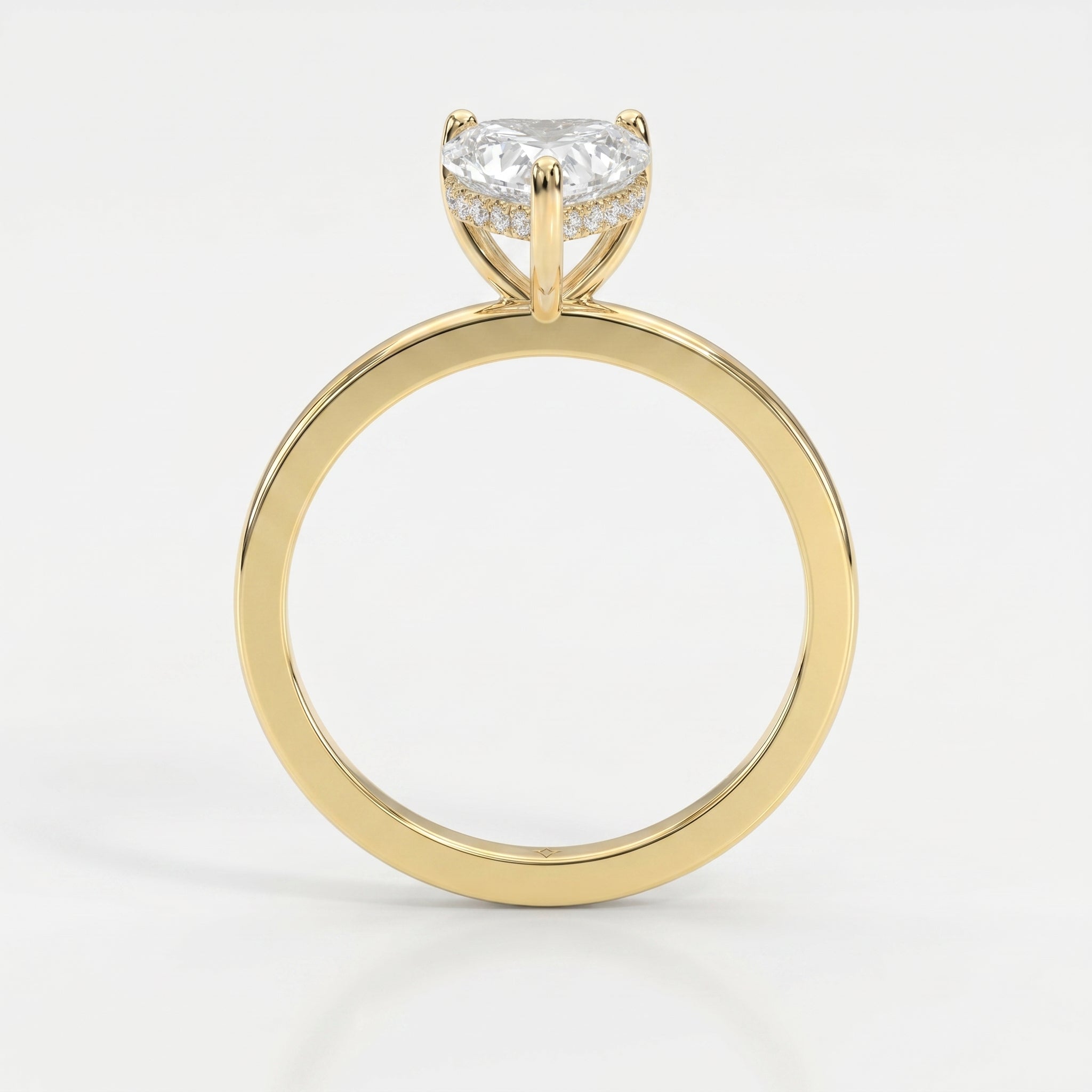 Amour Whisper Heart Hidden Halo Ring