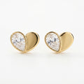 Heart Shape Earrings with Pear Diamond Fashion Earring