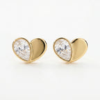 Heart Shape Earrings with Pear Diamond Fashion Earring