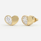 Heart Shape Earrings with Pear Diamond Fashion Earring