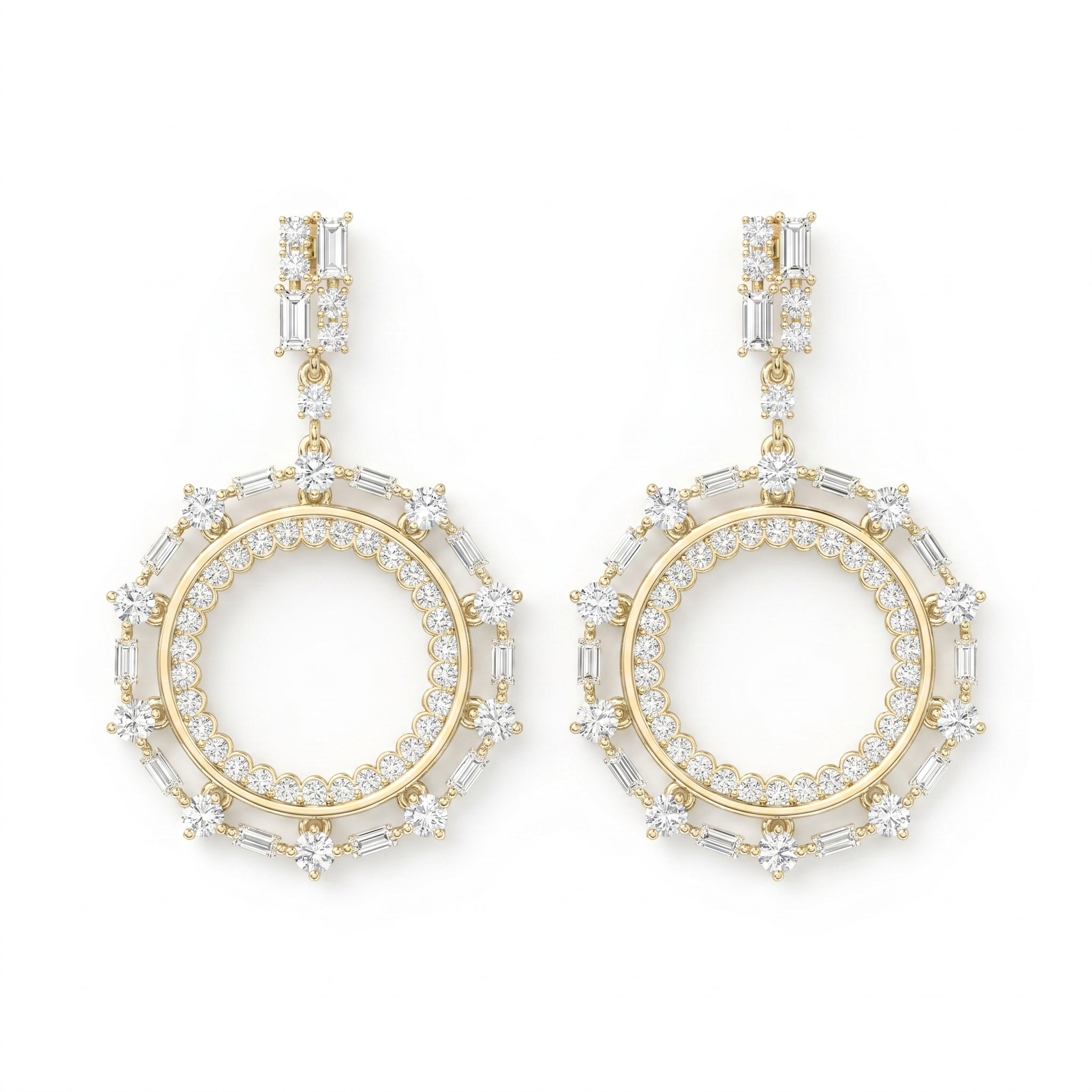 Circle Chandelire Diamond Fashion Earring