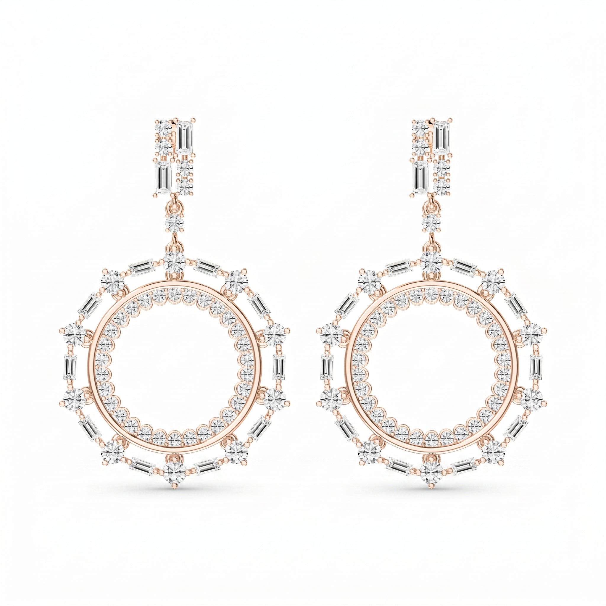 Circle Chandelire Diamond Fashion Earring