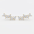 Heart Diamond Cluster Design Fashion Earrings