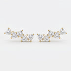 Heart Diamond Cluster Design Fashion Earrings