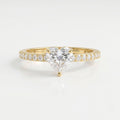 Heart Shape Diamond Side Stone Engagement Ring