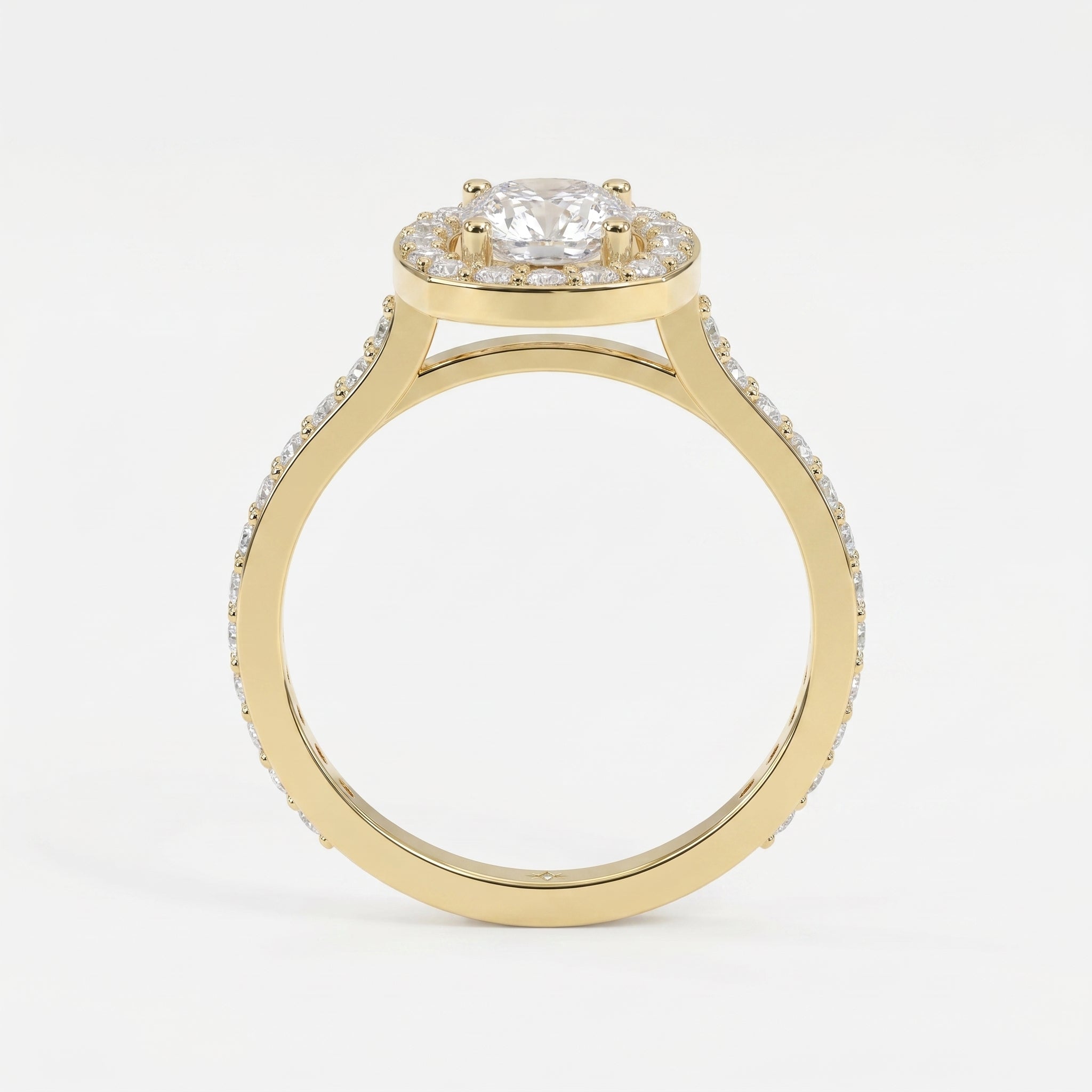 Elegant Cushion diamond Side Stone engagement ring