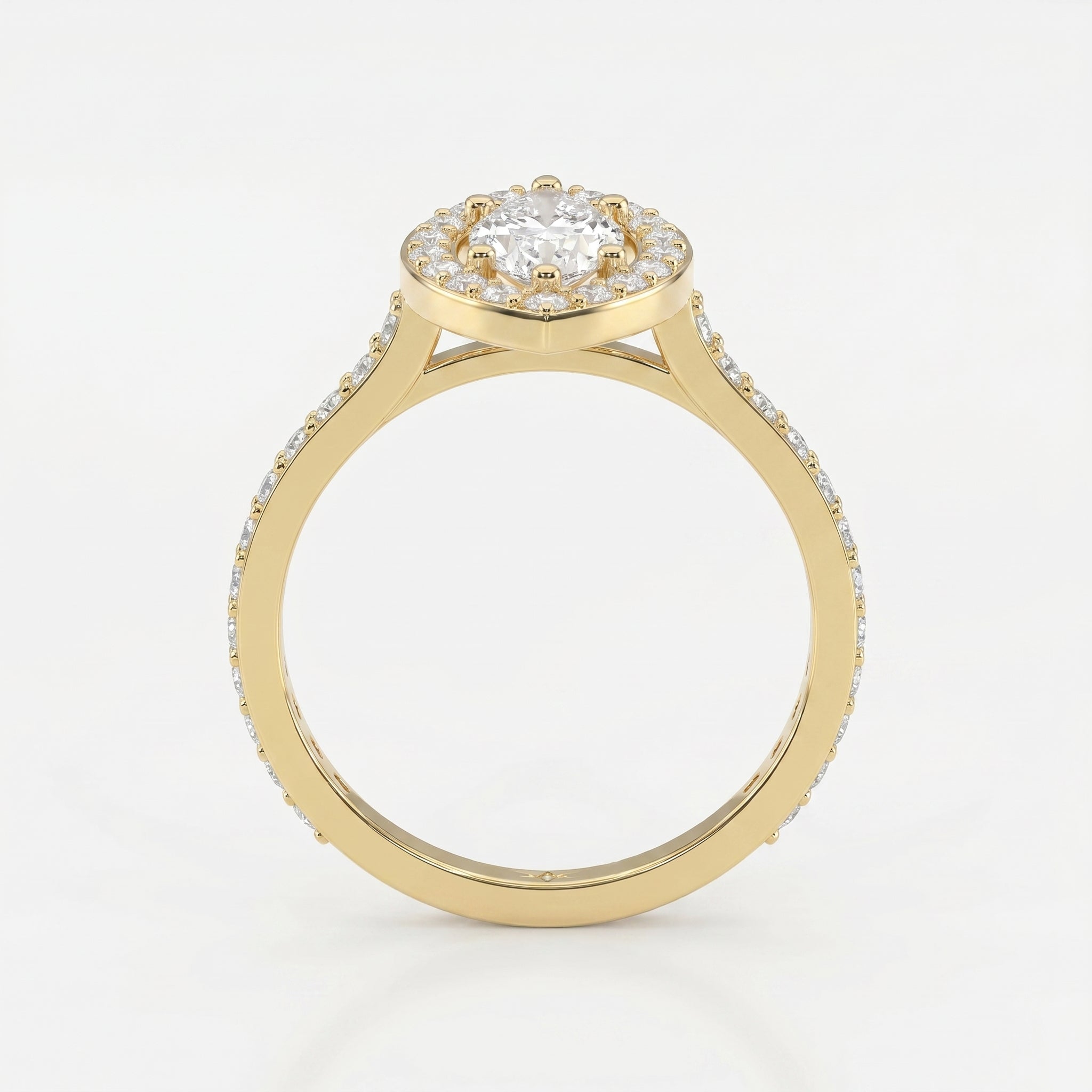 Marquise cut diamond Side Stone Engagement ring
