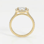 Heart Shape Diamond Halo Ring with Pavé Engagement Ring