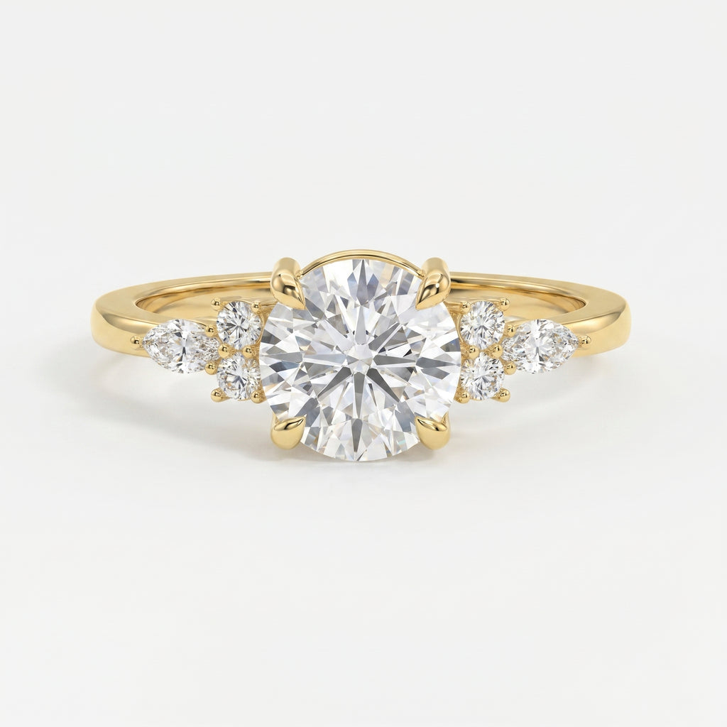 Halo Crest Round Ring