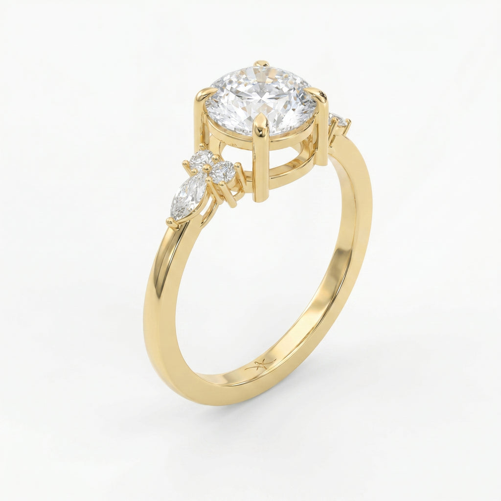 Halo Crest Round Ring