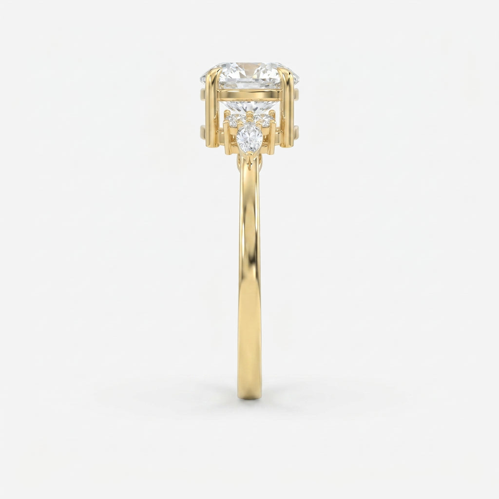 Halo Crest Round Ring