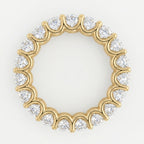 Cushion Cut Diamond Full Eternity Wedding Ring