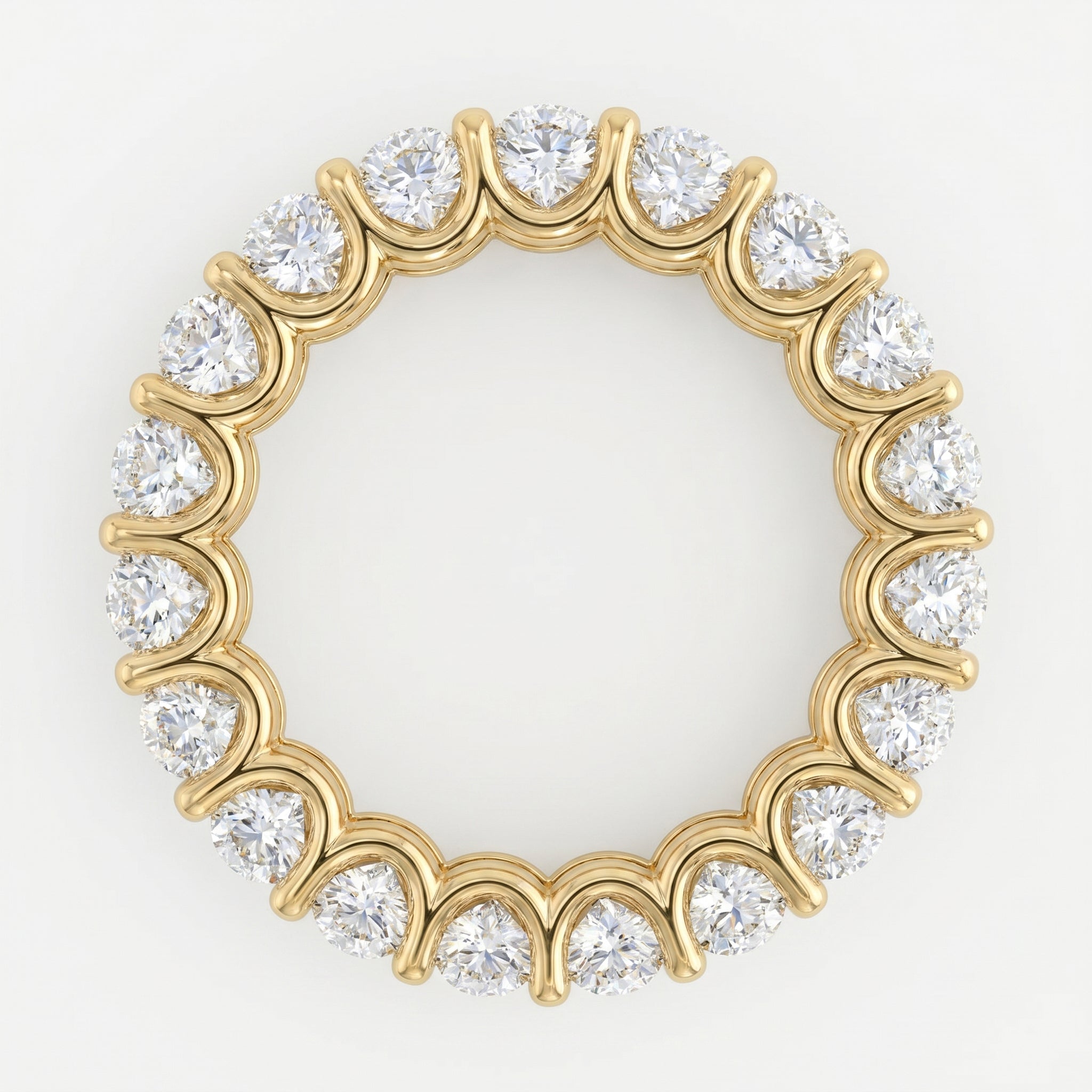 Cushion Cut Diamond Full Eternity Wedding Ring