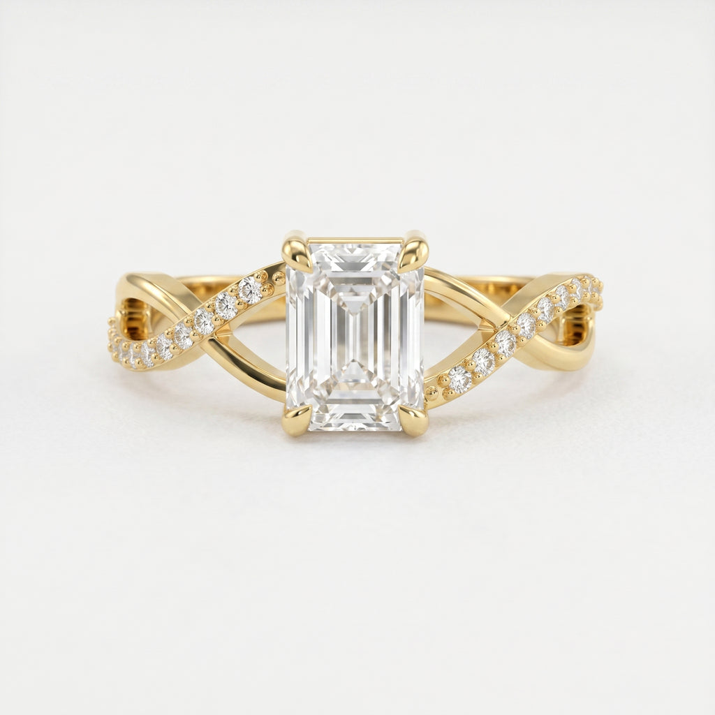 Pure Flow Emerald Ring