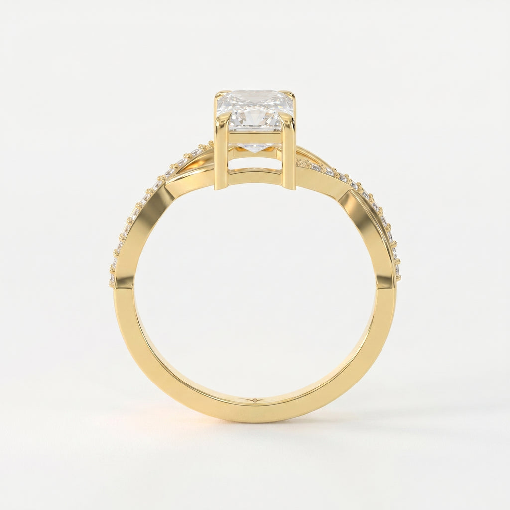 Pure Flow Emerald Ring