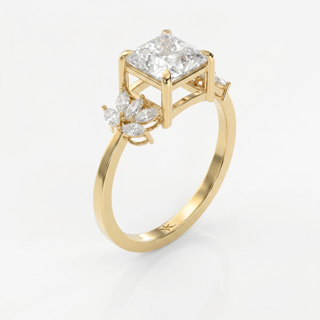 Bloom crest Princess Ring