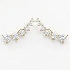 Round Diamond Celestial Climbers Fashion Earring