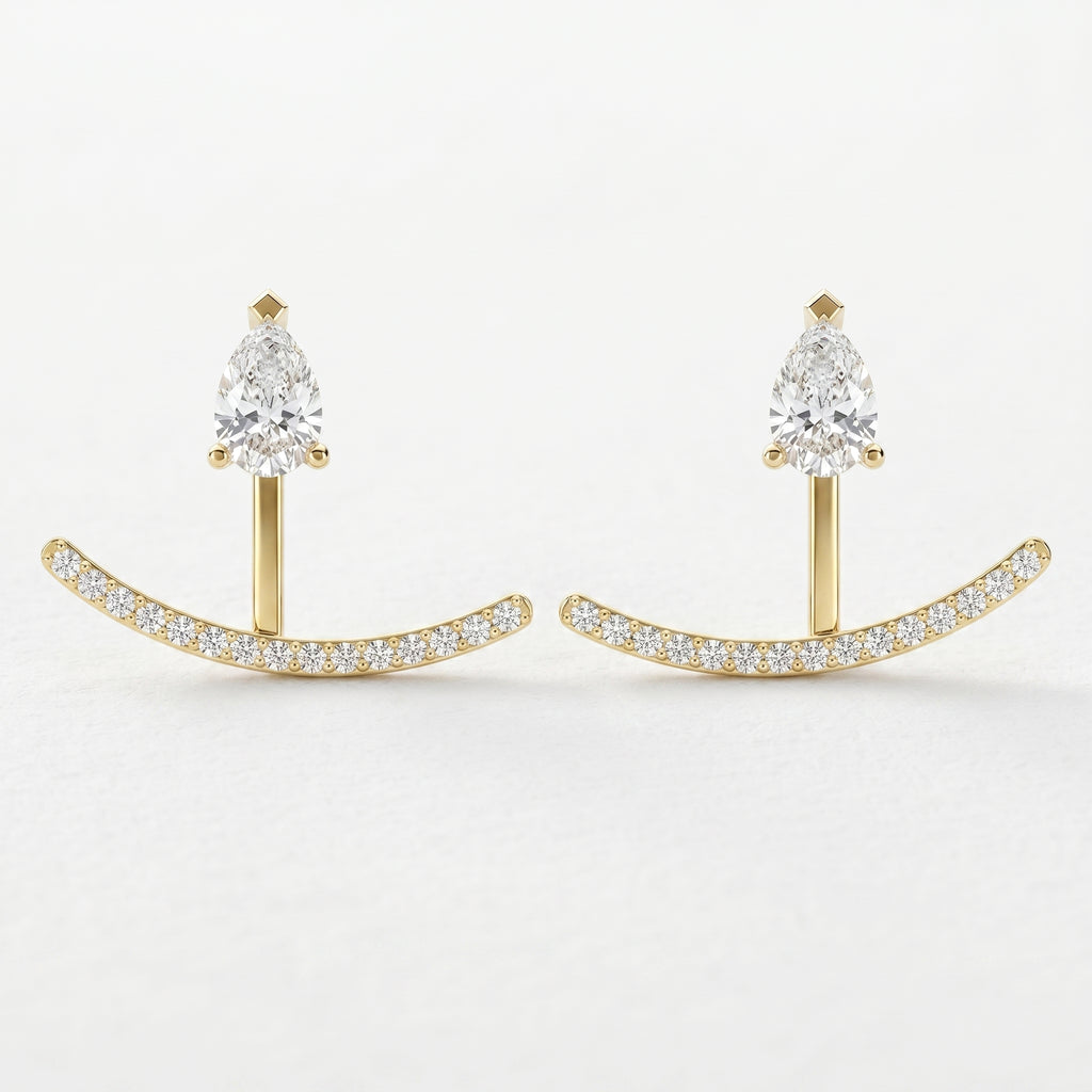 Diamond Curve Bar Fashion Earring
