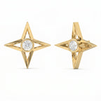 Round Diamond Celestial Sparkle Fashion Earrings