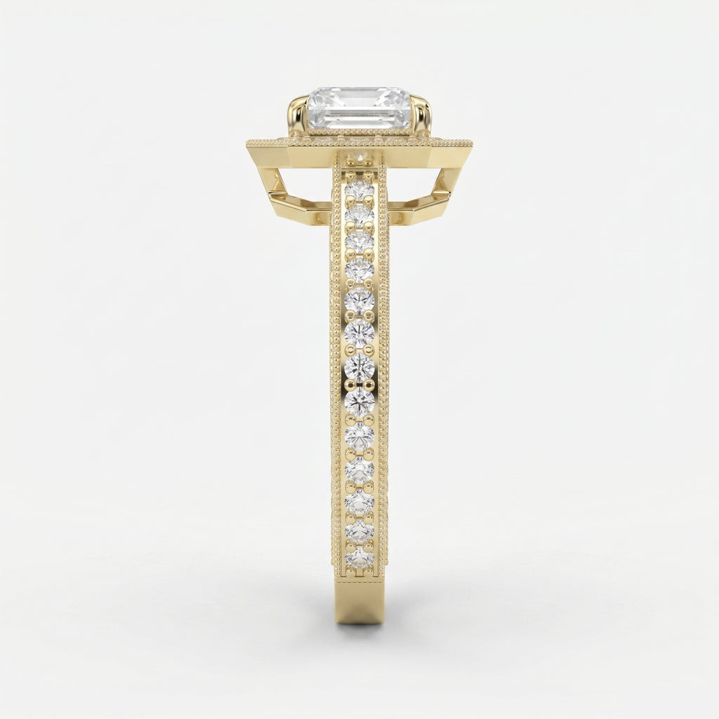 Princess Diamond Shape Vintage Ring 