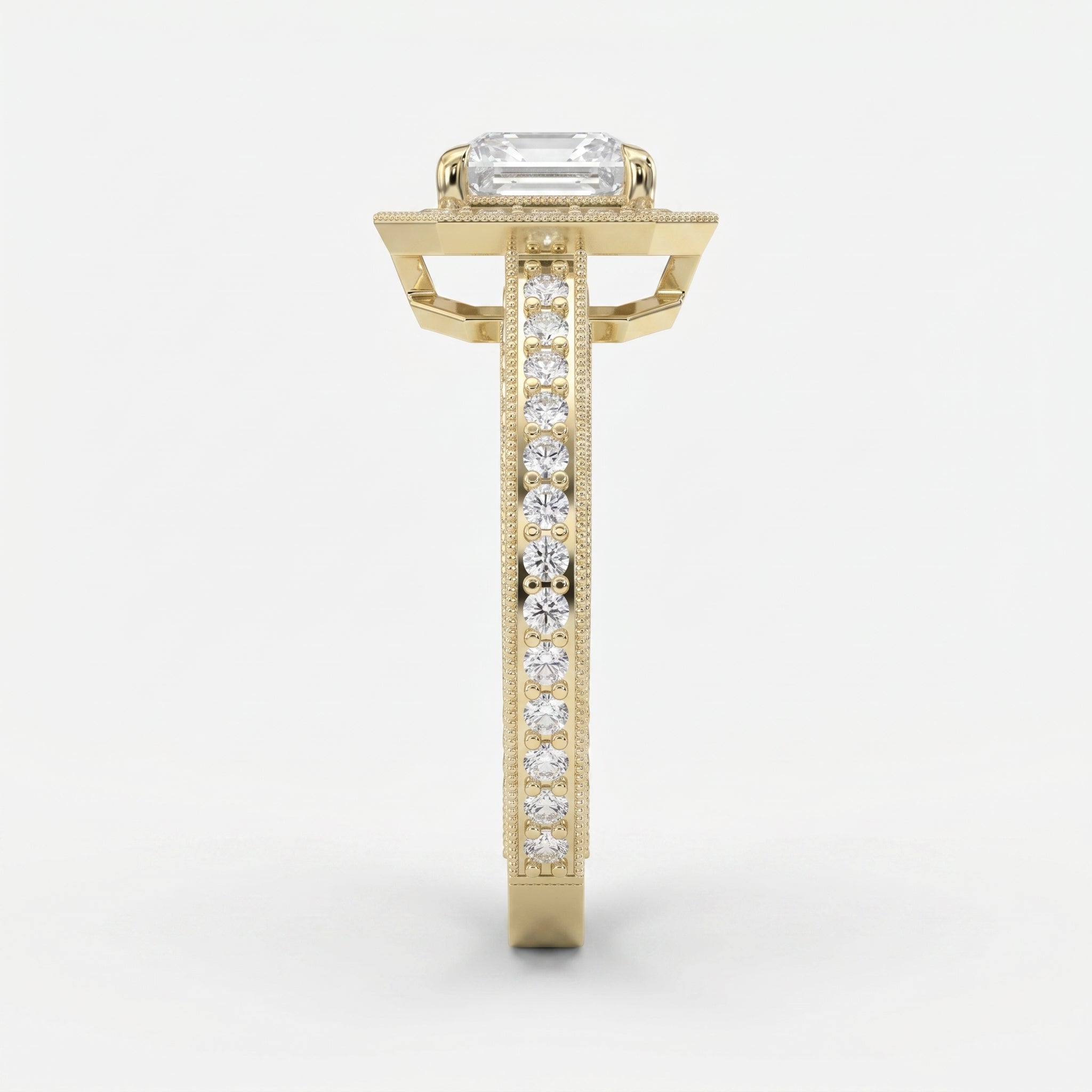 Princess Diamond Shape Vintage Ring 