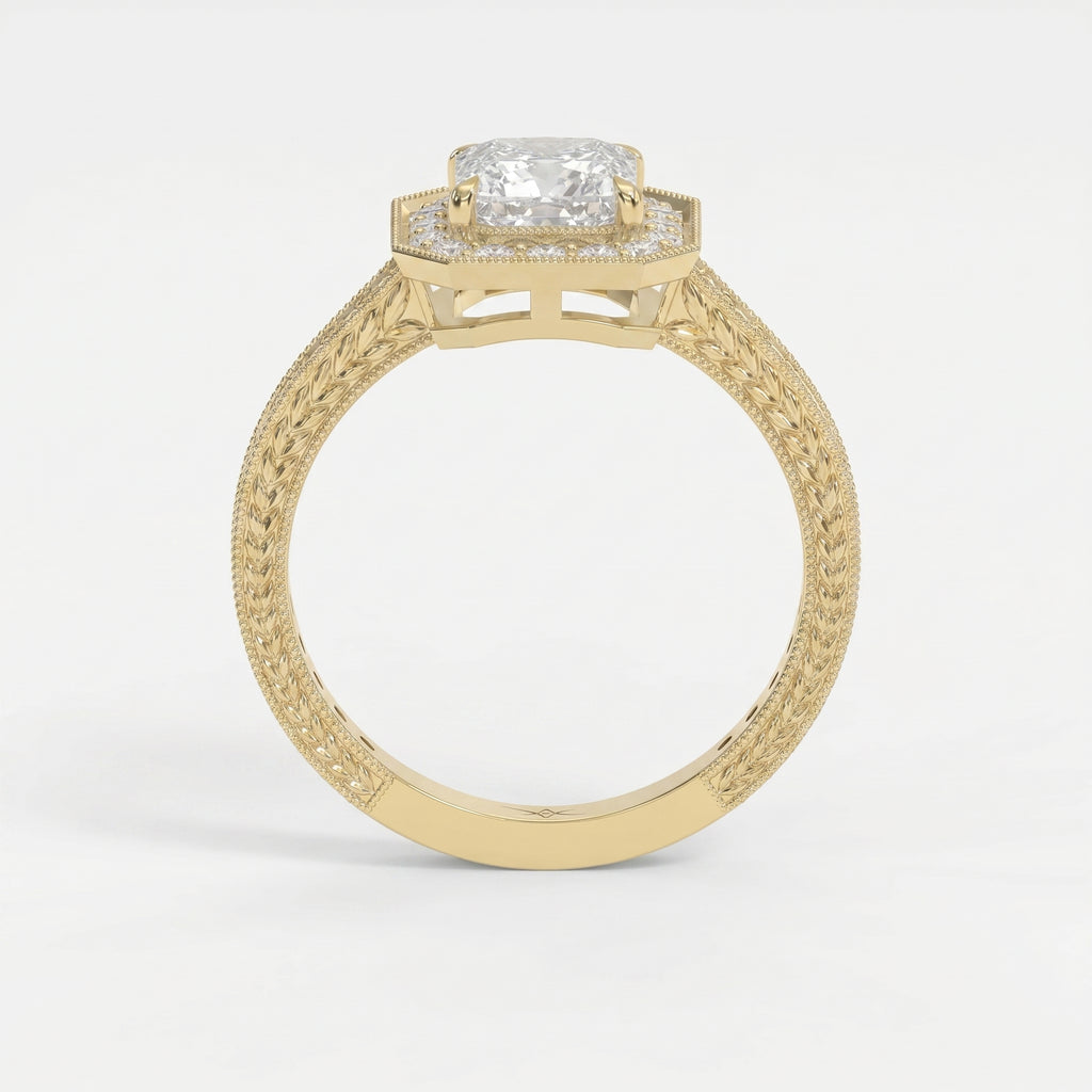 Princess Diamond Shape Vintage Ring 