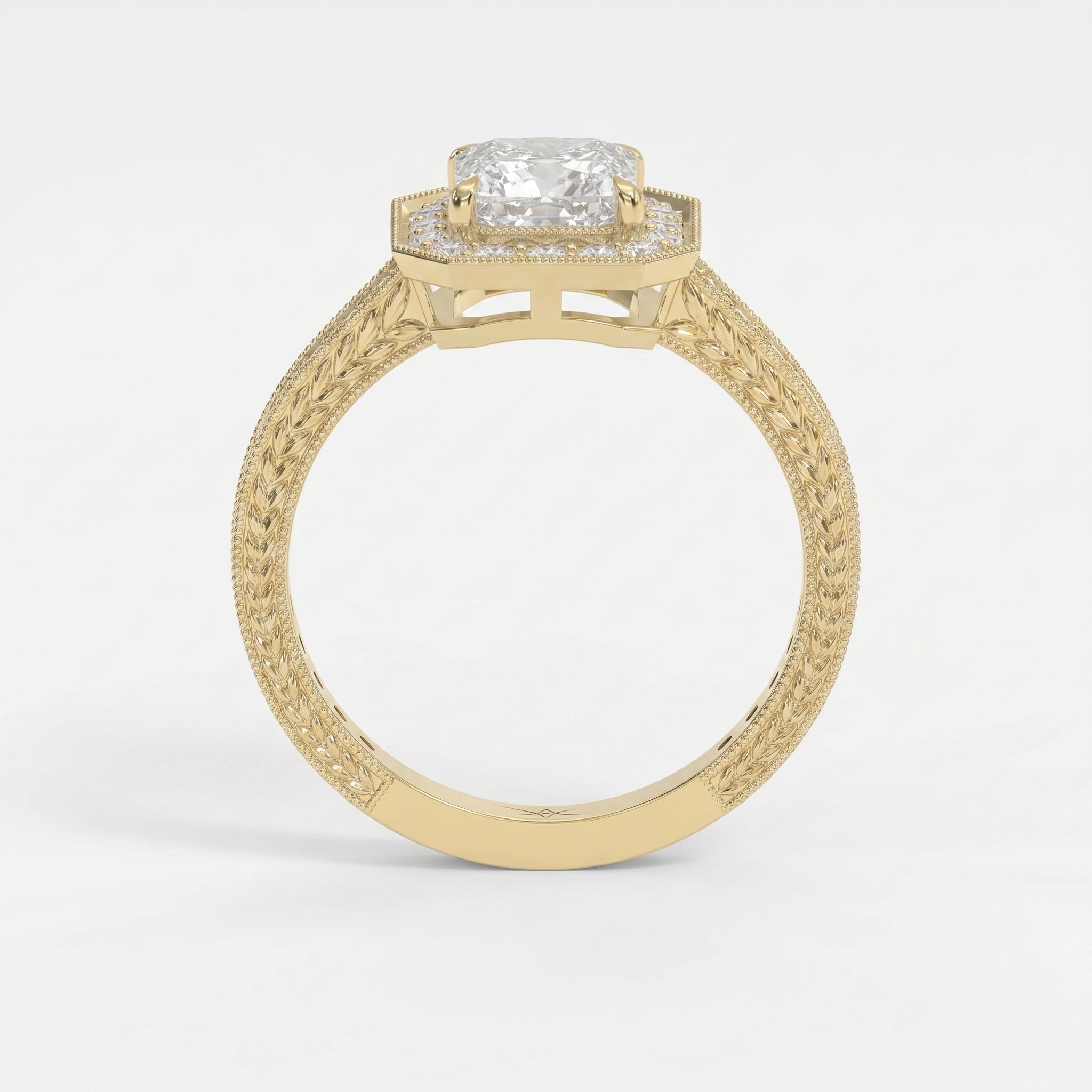 Princess Diamond Shape Vintage Ring 