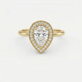 Pear Shape Halo Engagement Ring